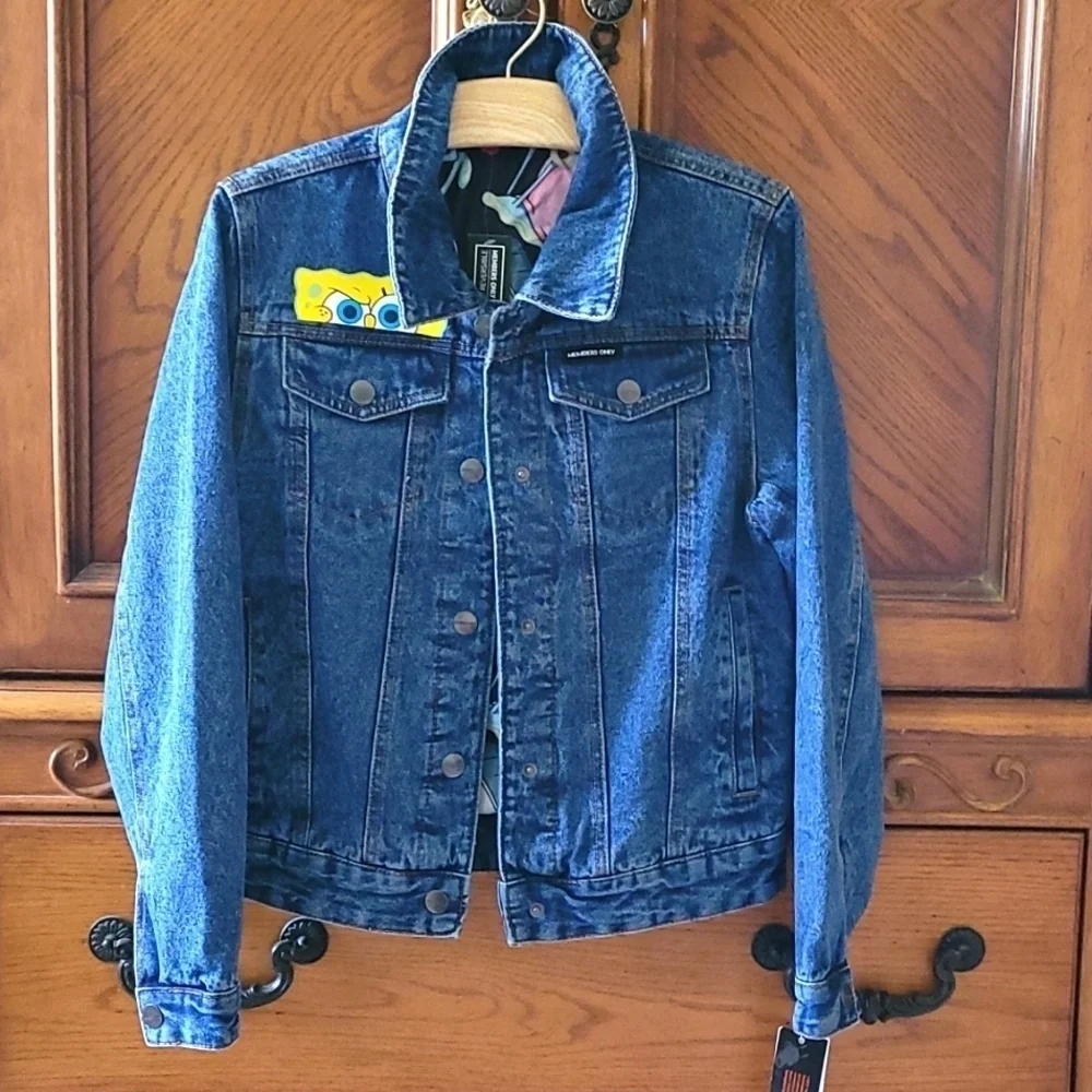Members Only SpongeBob Reversible Denim Trucker Jacket